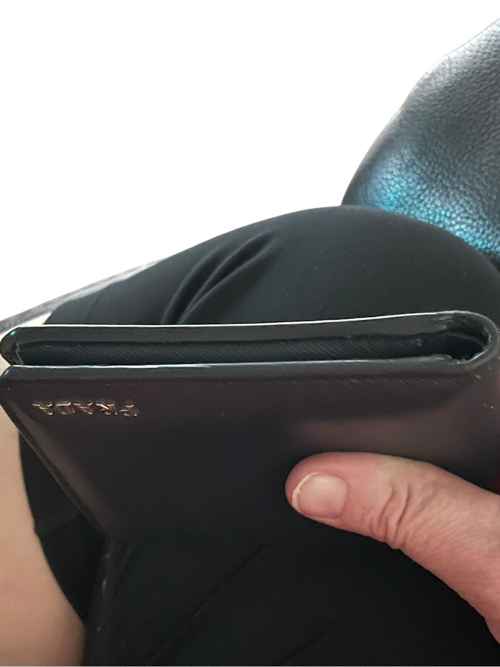 Authentic PRADA Saffiano Corner Bifold Wallet with Coin Pocket in Baltico Navy⁠ - Picture 13 of 15